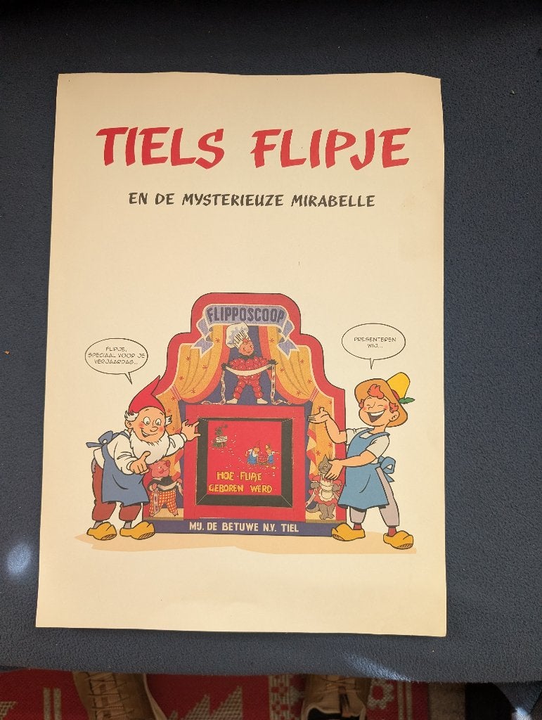 Flipje tiel grote plaat/poster, Eén stripboek, Ophalen of Verzenden
