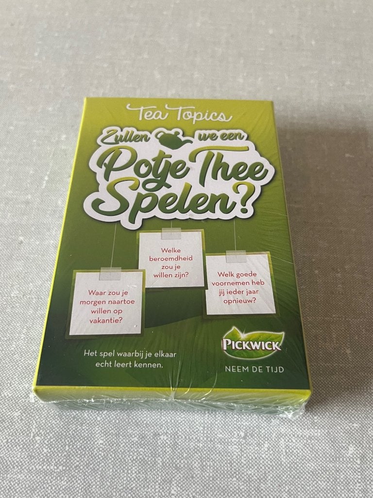 VRAGEN SPEL Zullen we een potje thee spelen van PICKWICK, Een of twee spelers, Ophalen of Verzenden, Nieuw, Identity Games International