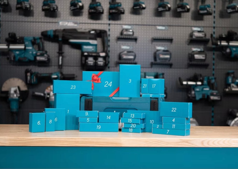 Makita Adventskalender 2026 met fan artikelen/gereedschap, Makita, Verkoop@makita.nl, Nieuw, Ophalen of Verzenden