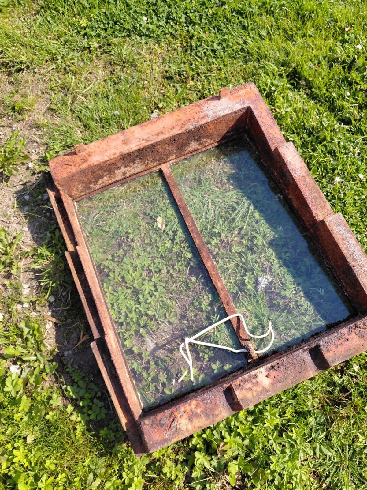 Oud dakraam, Ophalen, Gebruikt, Minder dan 80 cm, Glas in lood