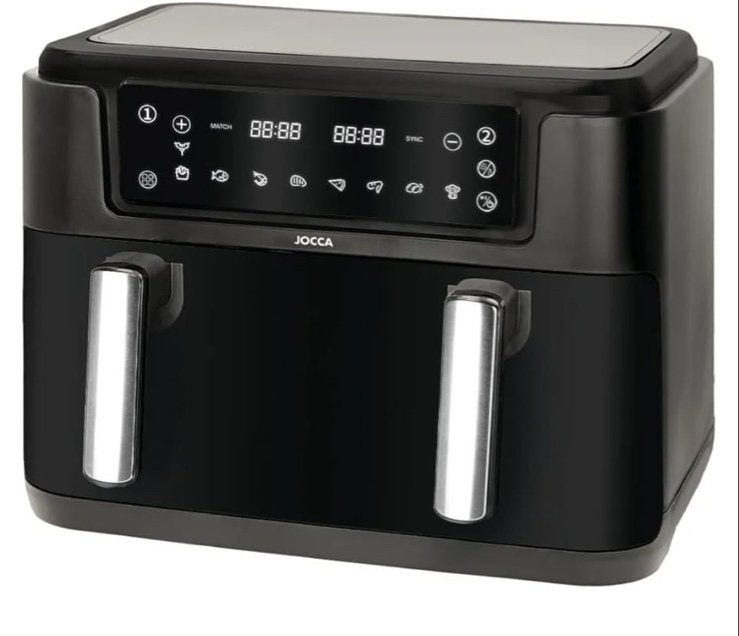 Jocca Dubbele Airfryer 10L - Nieuw in doos, Airfryer XXL, 1500 gram of meer, Nieuw, ?