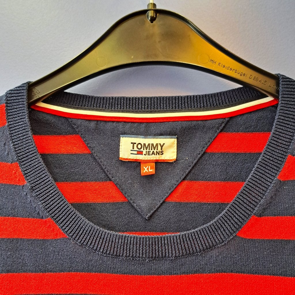 Tommy Hilfiger blauw rood gestreept truitje 3/4 mw XL 46535, Kleding | Dames, Blauw, ., Maat 46/48 (XL) of groter, Ophalen of Verzenden