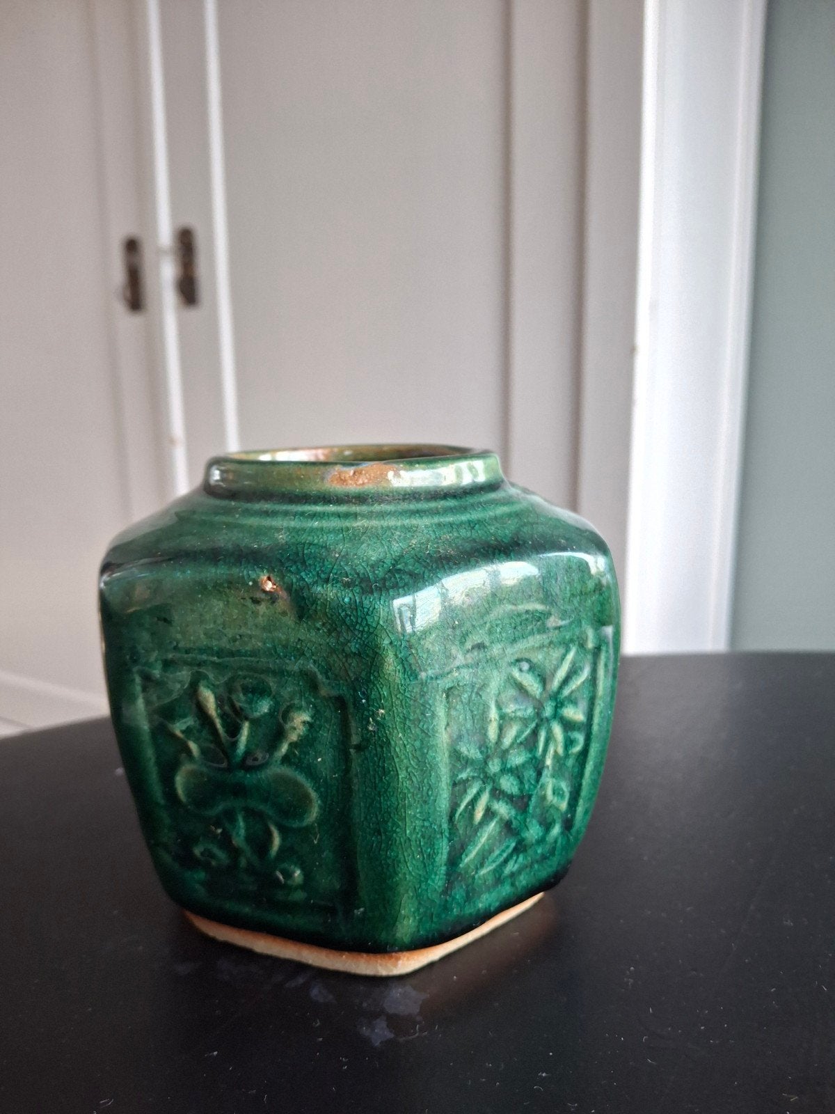 Antieke Gemberpot - Groen Geglazuurd - Nette Staat, Antiek en Kunst, Ophalen of Verzenden