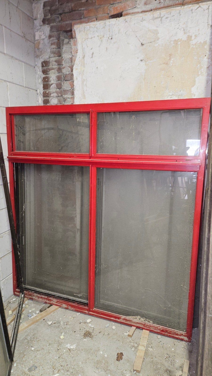 aluminium  kozijnen met schuiframen, enkel glas., Ophalen of Verzenden, Gebruikt