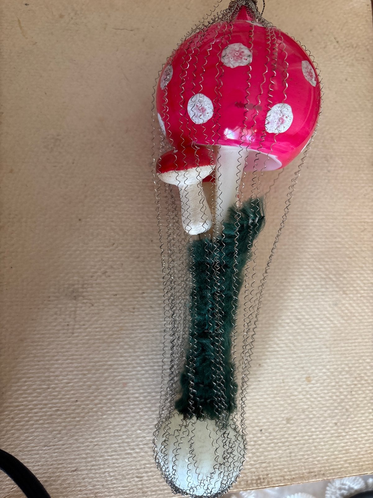 Antieke grote paddestoel kerstversiering, Ophalen of Verzenden