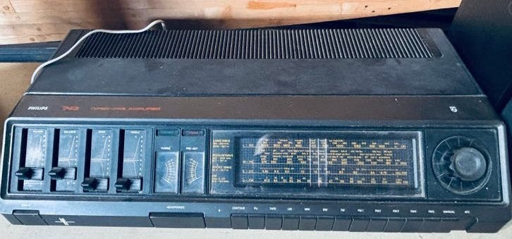 Philips 743 Tuner-Pre Amplifier met Sony Speakers, Ophalen, Philips, Gebruikt, Tuner of Radio