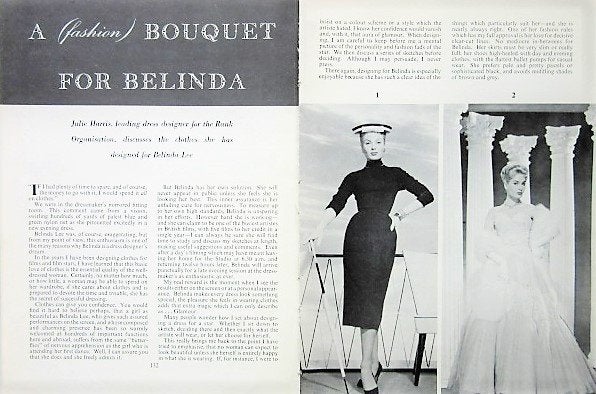 Artikel Preview 1957 - A fashion bouquet for Belinda Lee, Ophalen of Verzenden, 1940 tot 1960, Tijdschrift