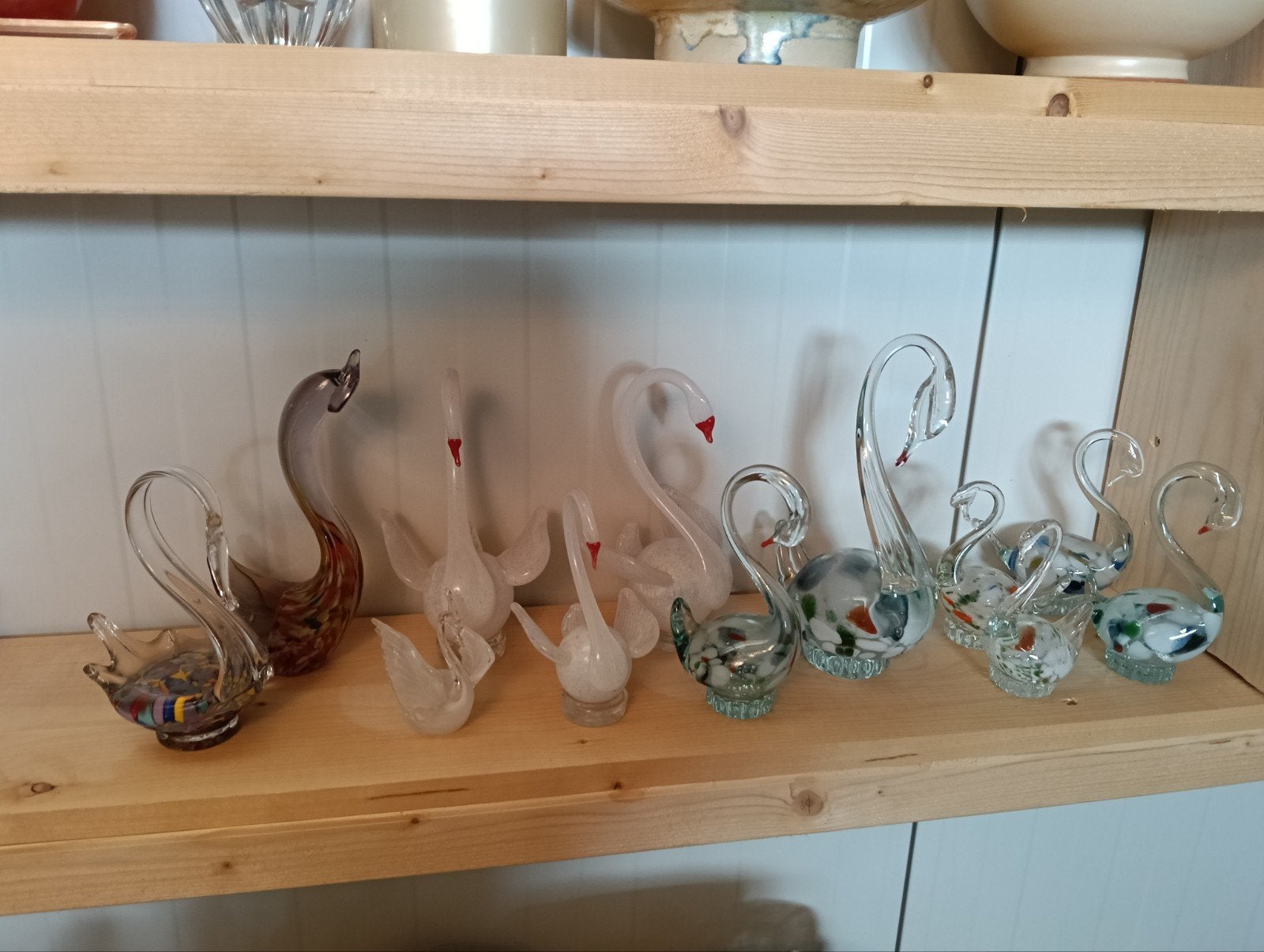verzameling Glazen Zwanen Decoratie - Diverse Maten en Kleur, Ophalen of Verzenden