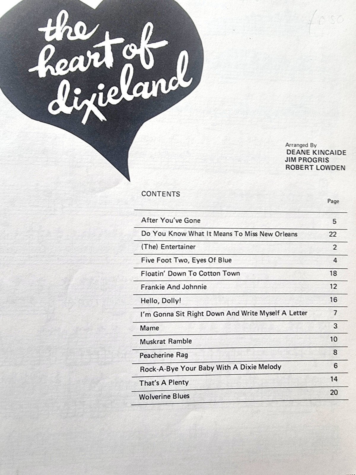 The Heart of Dixieland - Klarinet bladmuziek Kl15, Muziek en Instrumenten, Bladmuziek, Verzenden, Zo goed als nieuw, Klarinet