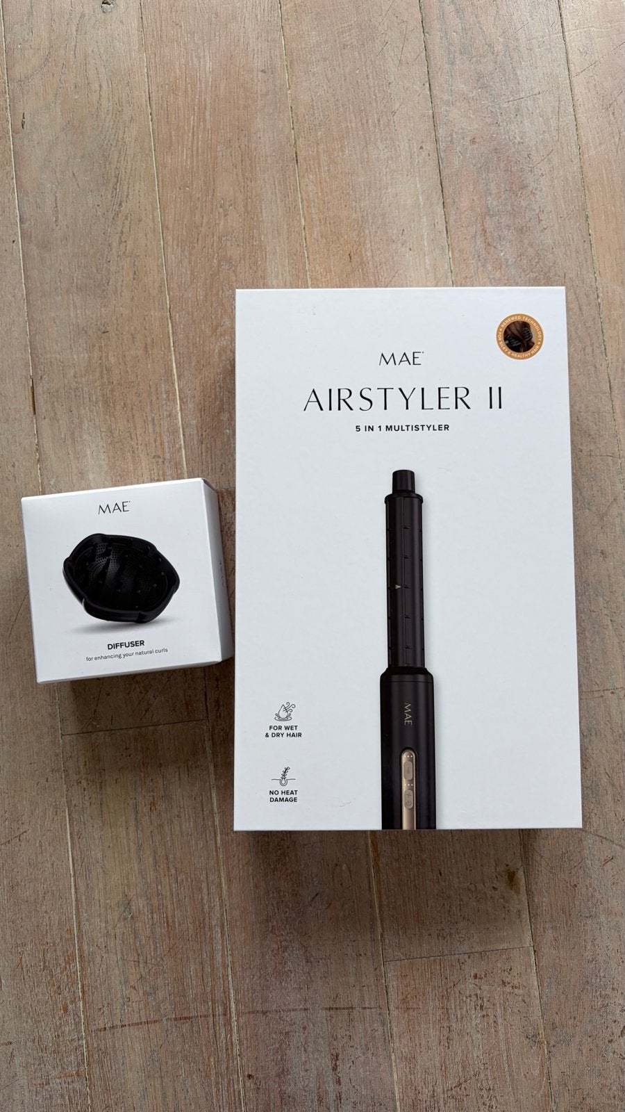 MAE Airstyler II 5-in-1 Multistyler met extra diffuser, Sieraden, Tassen en Uiterlijk, Ophalen of Verzenden, Zo goed als nieuw