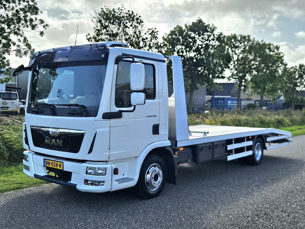 MAN TGL 8.190 Autotransporter / Oprijwagen (bj 2018), Auto's, Vrachtwagens, Automaat, MAN, Wit, Bedrijf