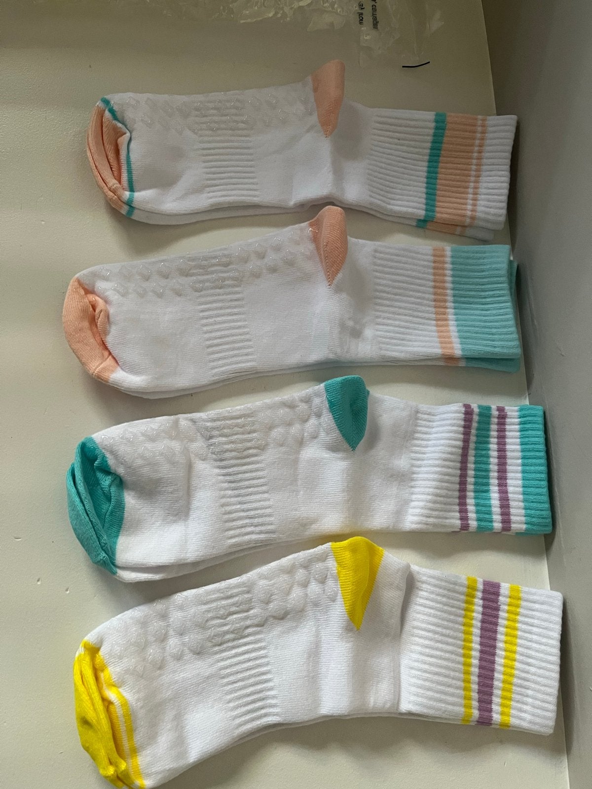 Set van 4 paar sokken voor yoga/fitness/pilates, Sokken en Kniesokken, Wit, Nieuw, Overige maten