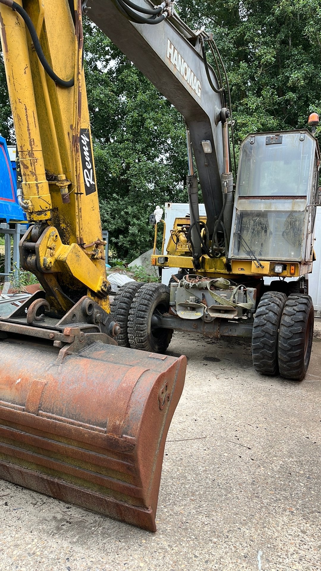 Mobiele kraan, Ophalen, Graafmachine