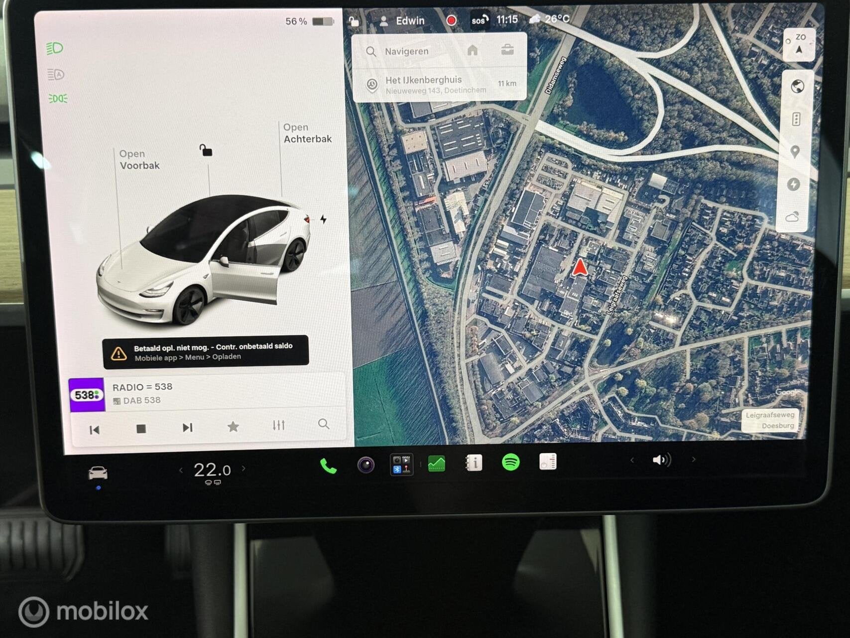 Tesla Model 3 Long Range AWD 75 kWh, Auto's, Tesla, Automaat, Stoelverwarming, 910 kg, Zwart