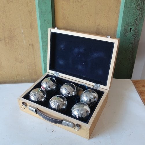 Petanque ballen jeu de boules 3x2 stuks in koffer origineel, Ophalen of Verzenden