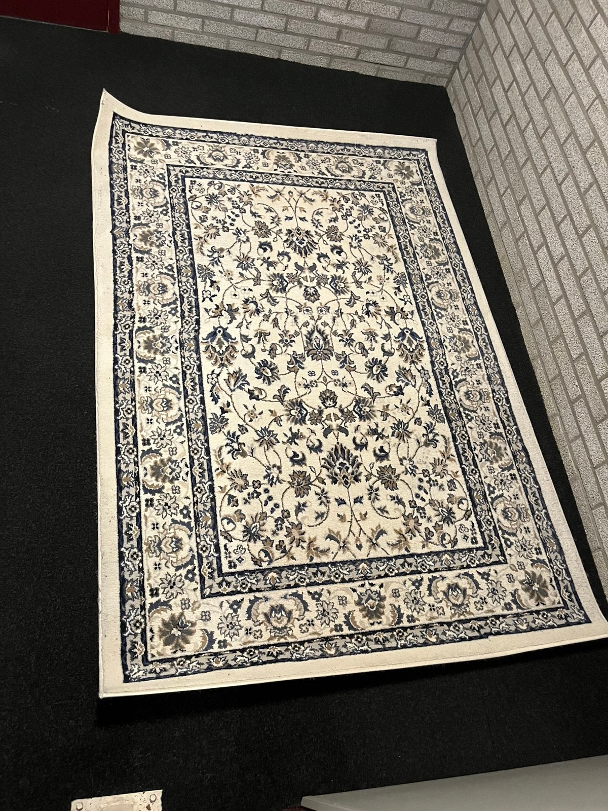 IKEA Valløby vloerkleed 133195 cm Klassiek Perzisch dessin, Ophalen, Gebruikt, 100 tot 150 cm, Crème