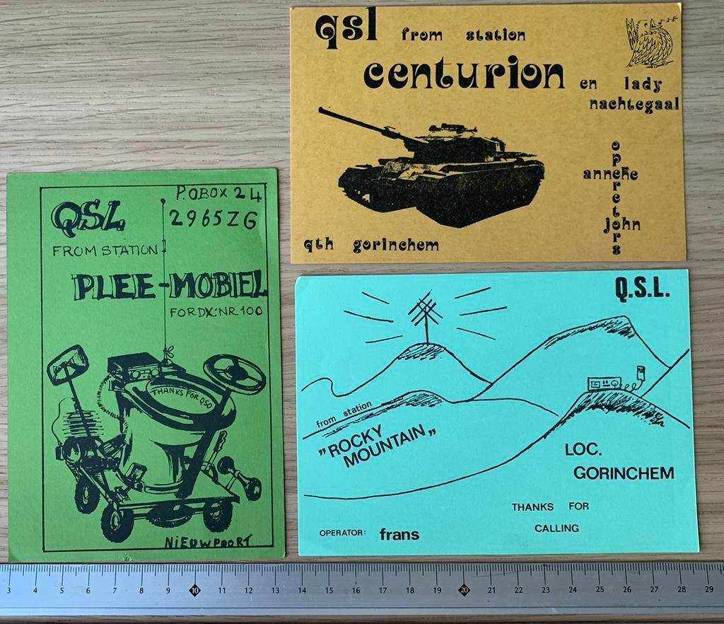 Oude QSL kaarten gorinchem en nieuwpoort, Telecommunicatie, Zenders en Ontvangers, Ophalen of Verzenden