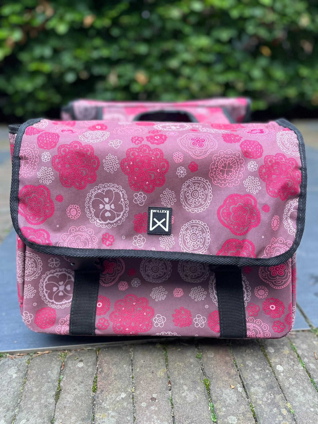 Mooie roze Willex fietstassen, Ophalen, Zo goed als nieuw