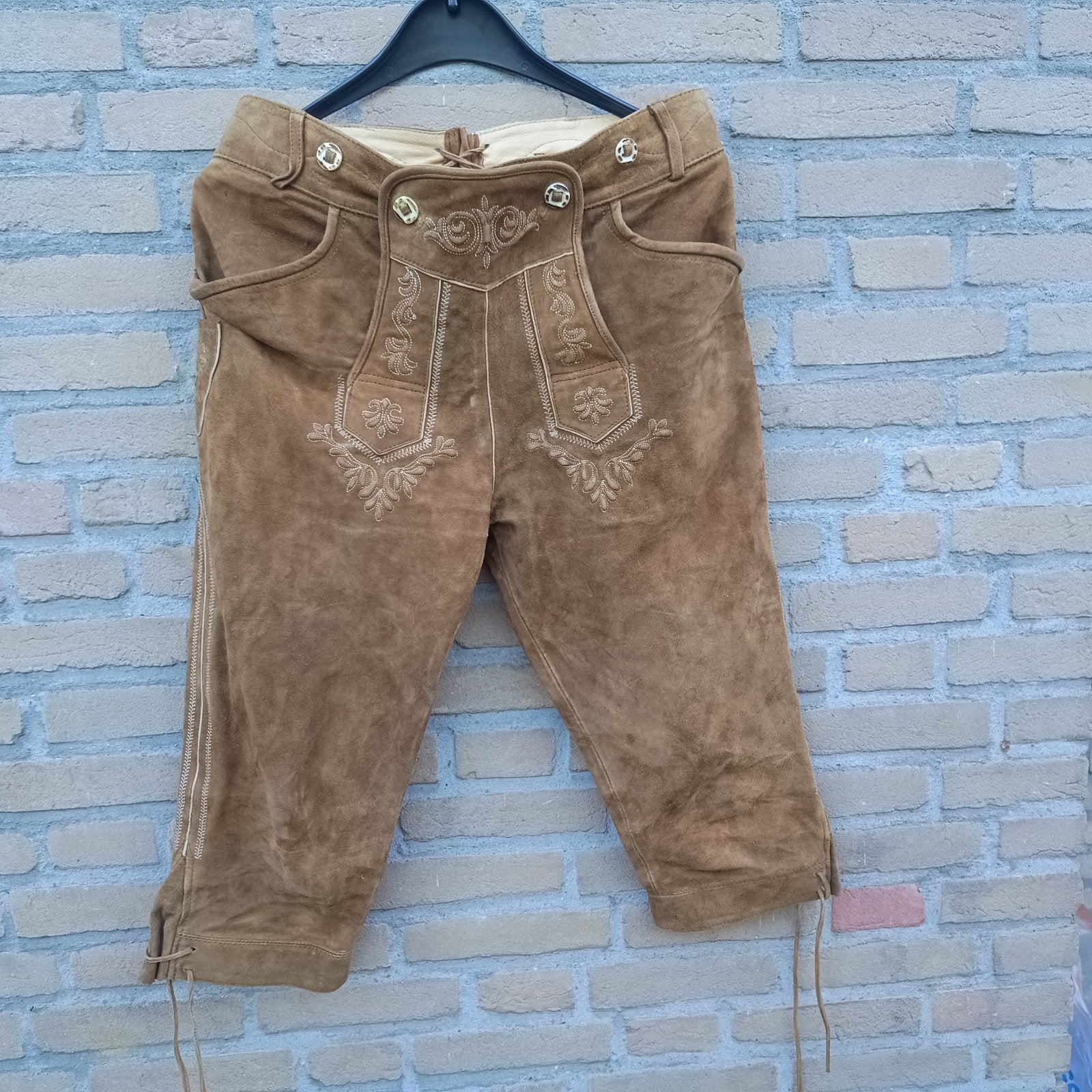 Distler maat 48 lederhose echt leer kniebroek, Maat 48/50 (M), Distler, Ophalen of Verzenden, Overige thema's
