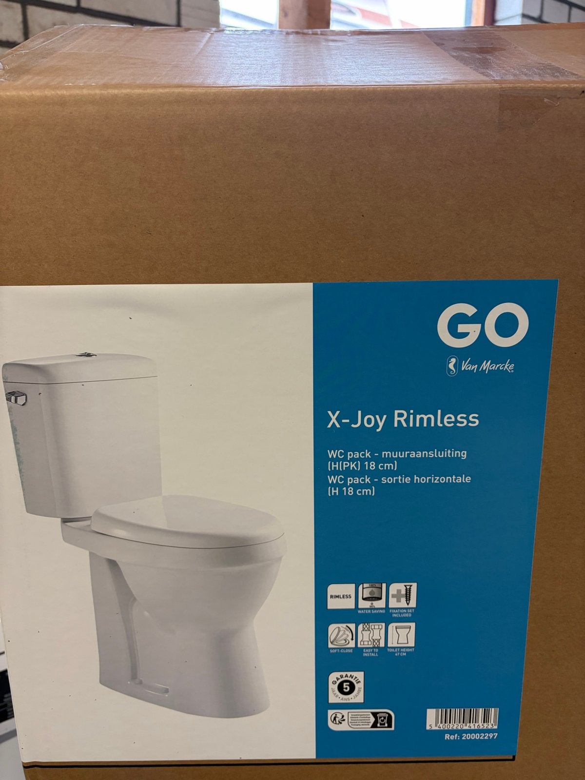 GO X-Joy Rimless WC pack - Nieuw in doos, Ophalen, Nieuw, Toilet