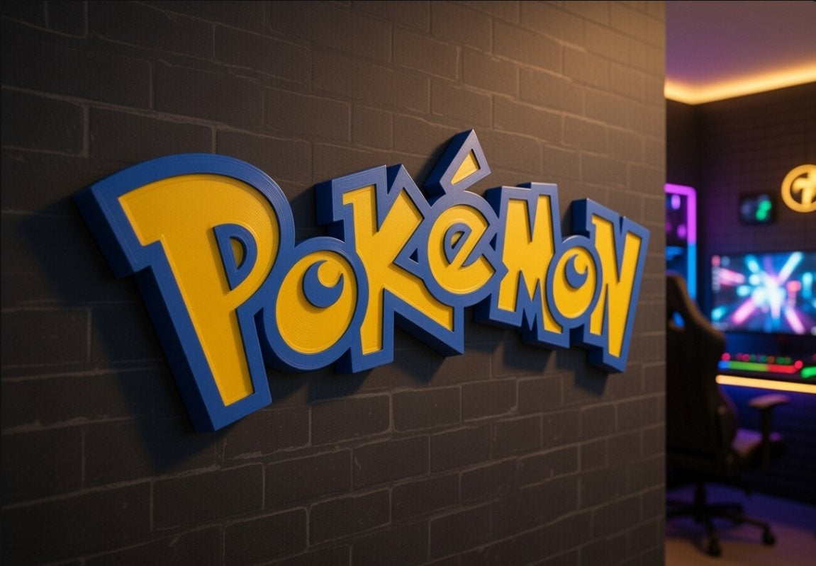 Pokémon logo wanddecoratie, Verzenden, Zo goed als nieuw, Overige typen