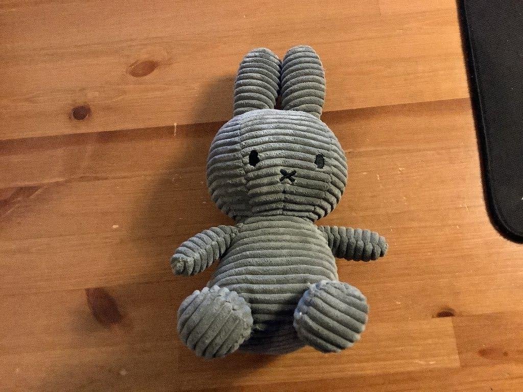 Nijntje knuffel van Ribstof, Grijs 23 cm, Grijs, Konijn, Nijntje, Ophalen of Verzenden