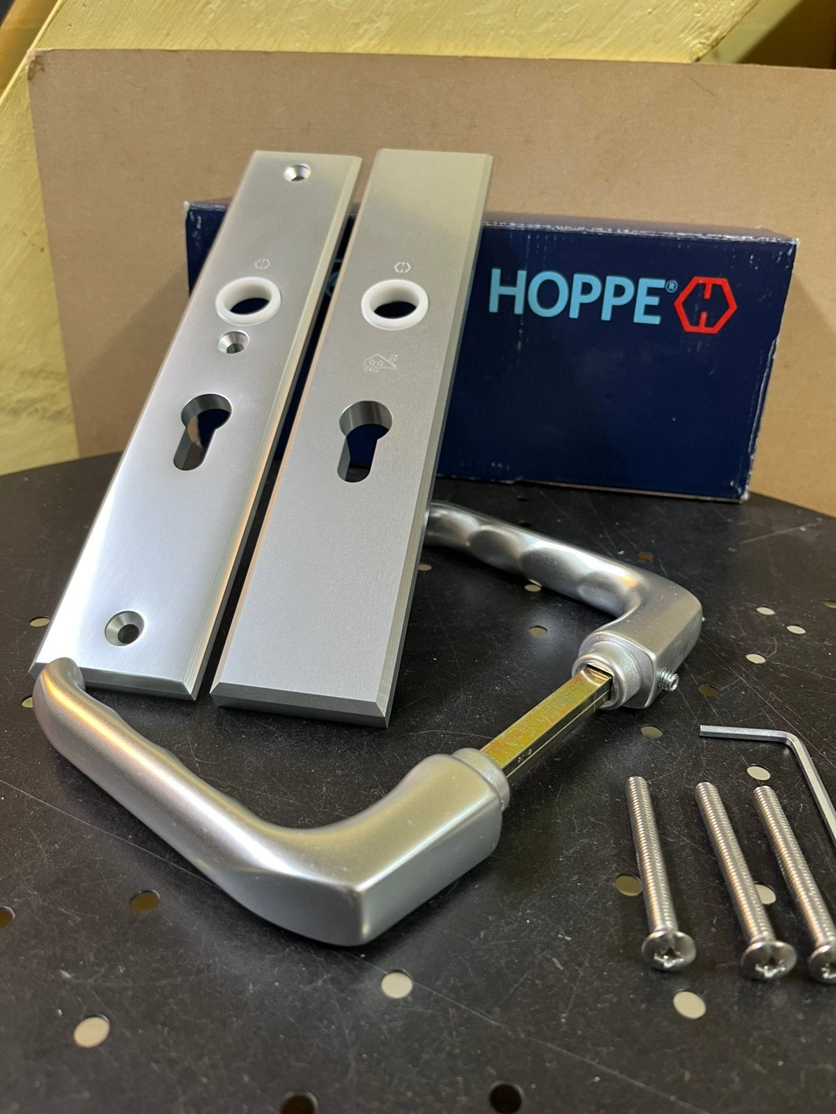 Hoppe Massief Veiligheidsbeslag PC55 NIEUW € 29.95       , Zilver, Overige thema's, Nieuw, Overige merken