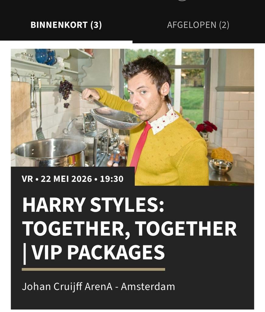 Harry styles Vip tickets met veel extra's, Tickets en Kaartjes, Twee personen