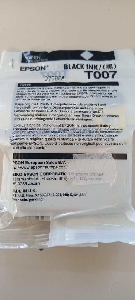 T007 cartridge Epson, Ophalen of Verzenden, Nieuw