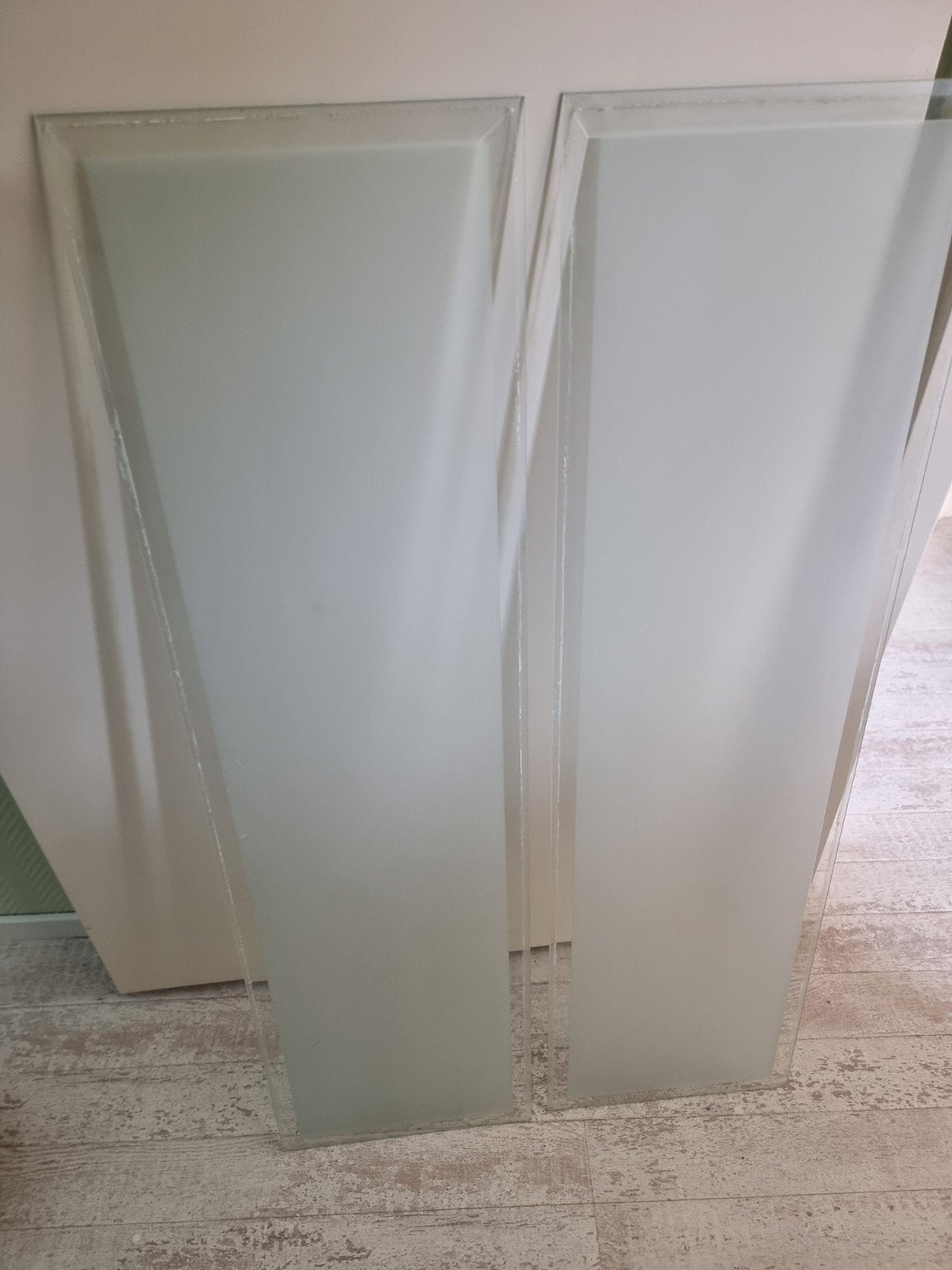 facet geslepen melkglas binnendeur, Ophalen, Gebruikt, Minder dan 80 cm, Binnendeur