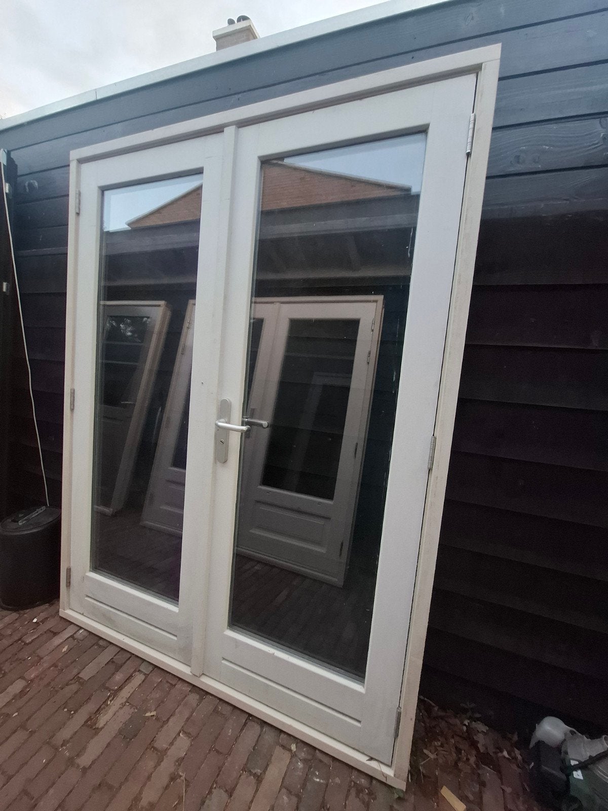 Openslaande tuindeuren dubbel glas deuren terrasdeuren pui, Ophalen, 120 cm of meer, 215 cm of meer, Glas