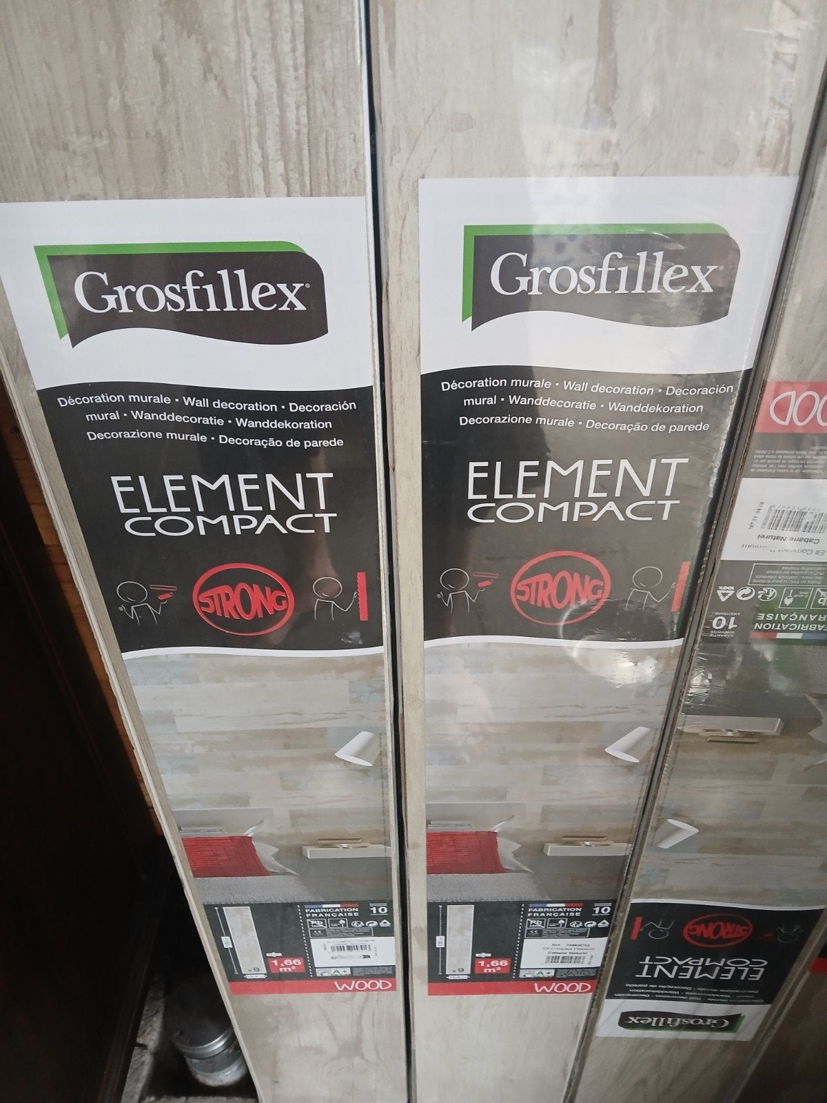 Grosfillex Element Compact Wandpanelen Cabana Naturel, Ophalen, Nieuw