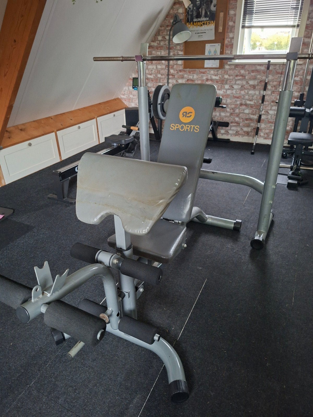 Halterbank bankdrukbank, Sport en Fitness, Fitnessmaterialen, Ophalen, Gebruikt, Fitnessbank