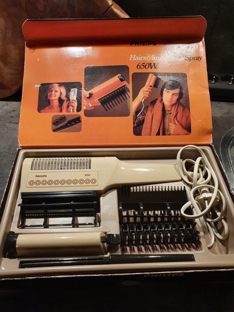 Origineel jaren 70 werkend Philips vintage haarstylingset..., Ophalen of Verzenden