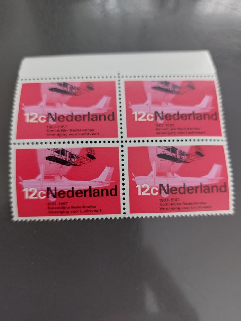 Nederlandse Postzegels 1967 Luchtvaart 12c Blok van 4, Postzegels en Munten, Postzegels | Nederland, Ophalen of Verzenden, Na 1940