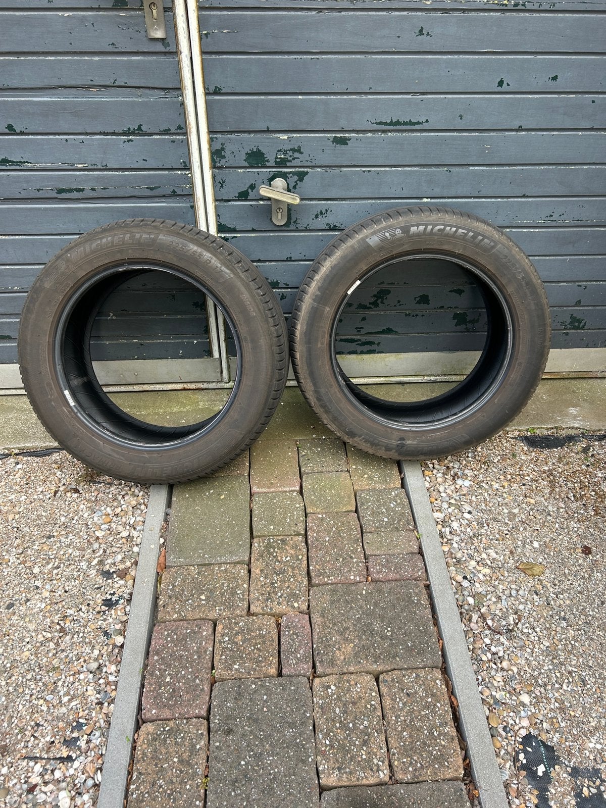 Twee Michelin zomerbanden, maat 225/55 R17 (gebruikt), Ophalen, 17 inch, Band(en), Zomerbanden