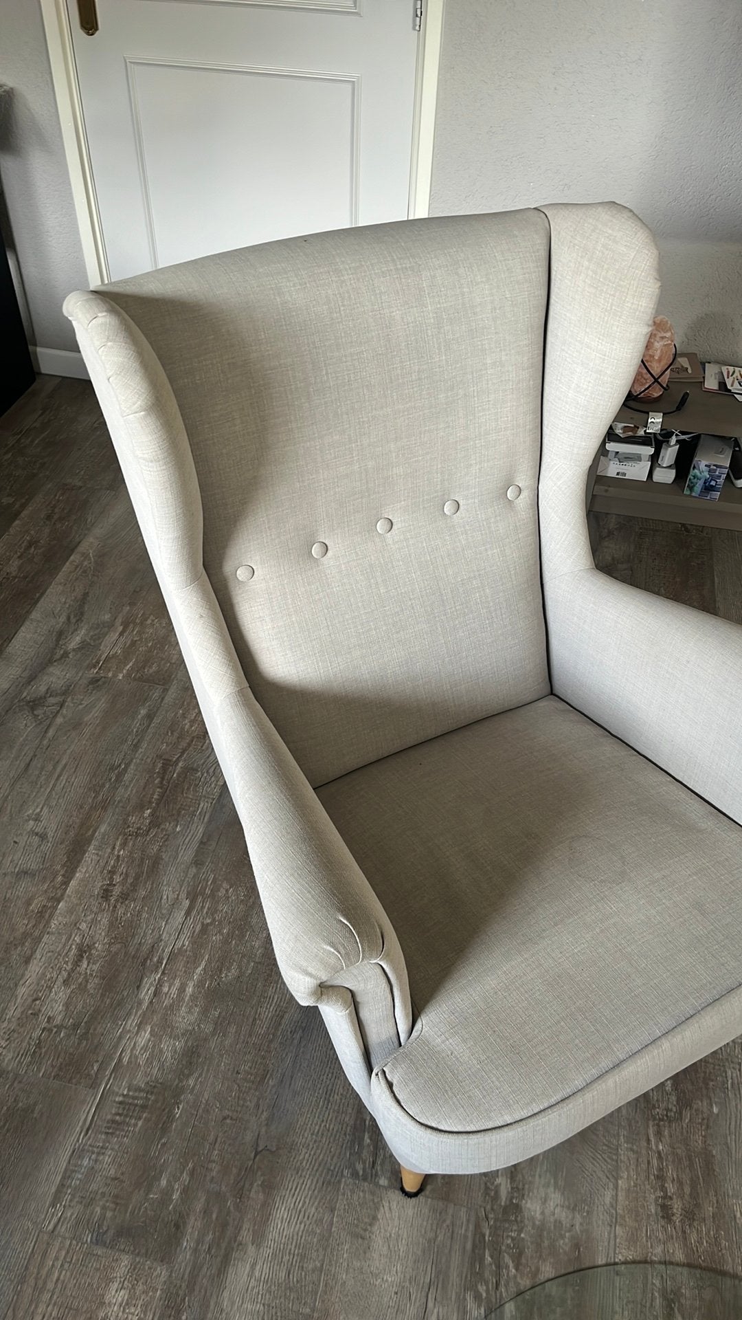Ikea fauteuil Strandmon, Huis en Inrichting, Ophalen, Zo goed als nieuw, 75 tot 100 cm, 50 tot 75 cm
