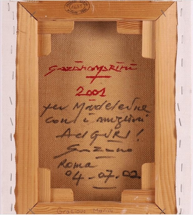 Graziano Marini(1957) Olie op Paneel "Abstract werk" Ges Ged, Abstract, Gesigneerd, Ophalen of Verzenden, Olieverf
