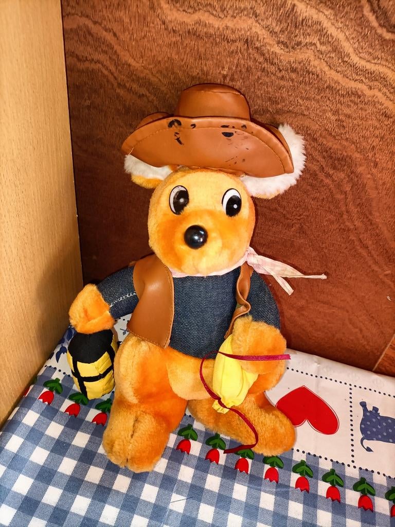 Walibi oude walibi knuffel cowboy  28 cm PMS, Ophalen of Verzenden, Zo goed als nieuw, Overige typen