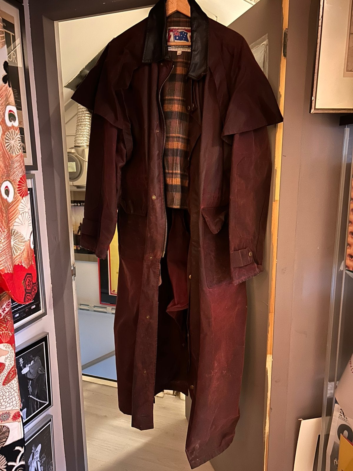 Waxcoat Longrider western wax jas, Ophalen of Verzenden, Zo goed als nieuw, Maat 56/58 (XL), Zwart