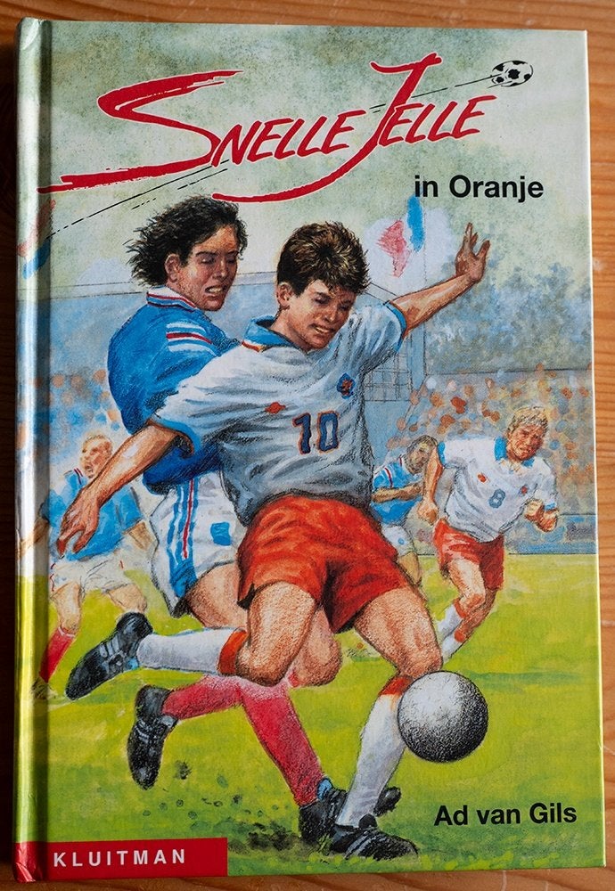 Kinderboek Snelle Jelle in Oranje. Met handtekeningen!, Ophalen of Verzenden, Zo goed als nieuw, Fictie, Ad van Gils