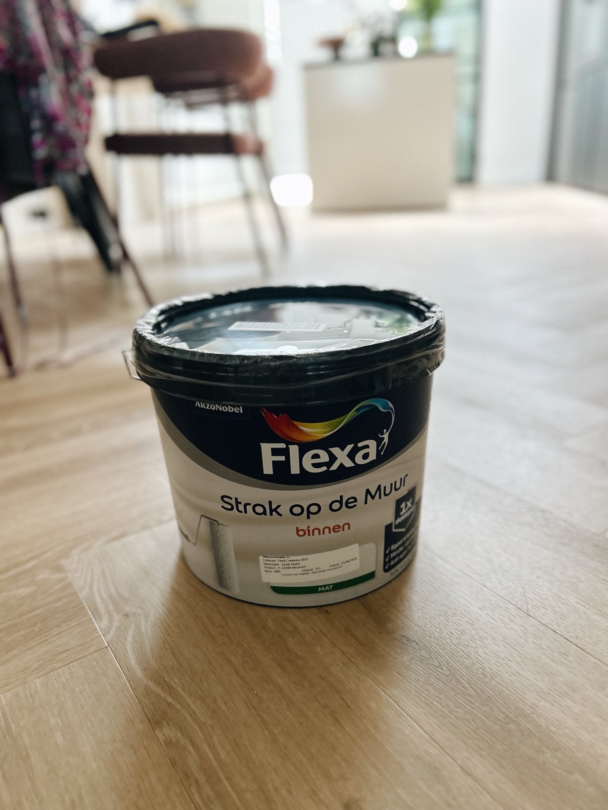 Flexa Strak op de Muur Binnen - Sandy Beach 10L, Ophalen, Beige, Nieuw, Verf