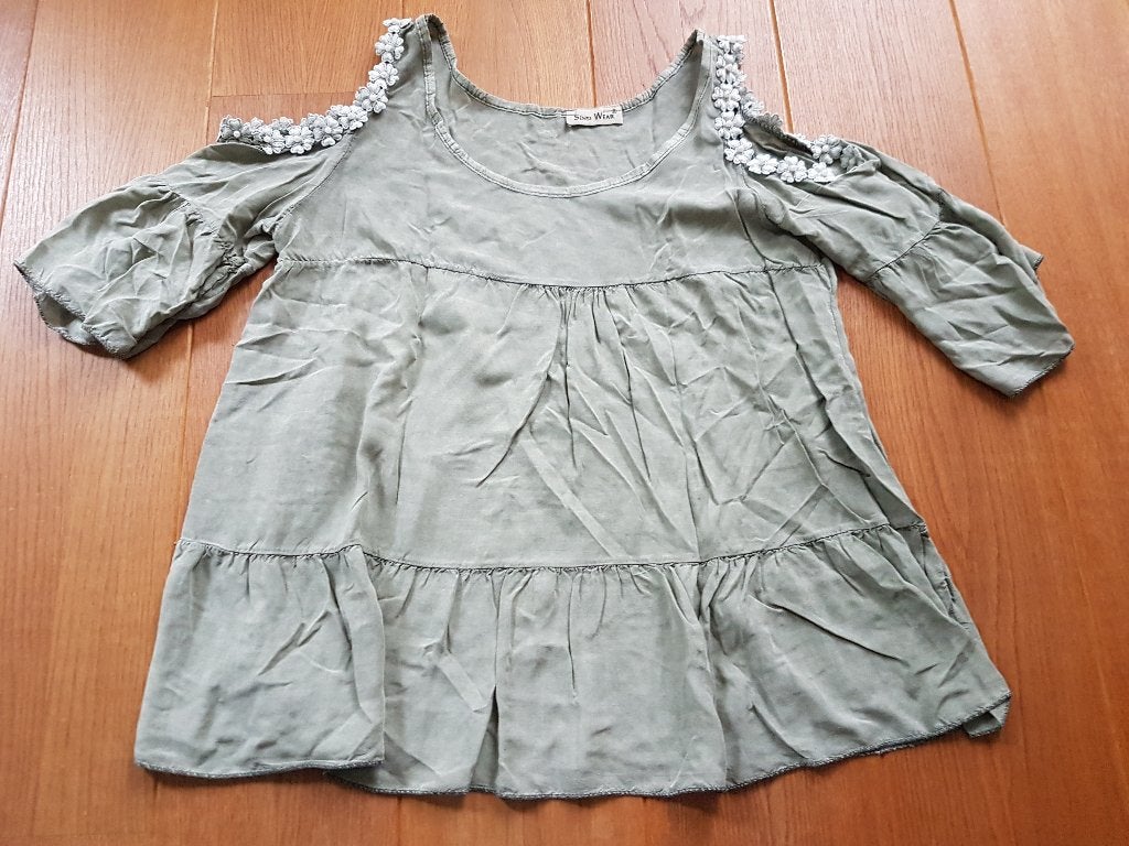 Groene top, one size, open mouw, Sensi Wear, Maat 38/40 (M), Nieuw, Ophalen of Verzenden, Sensi Wear