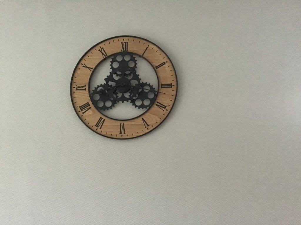 Ronde wandklok 57 cm, Ophalen, Wandklok, Stil uurwerk, Analoog