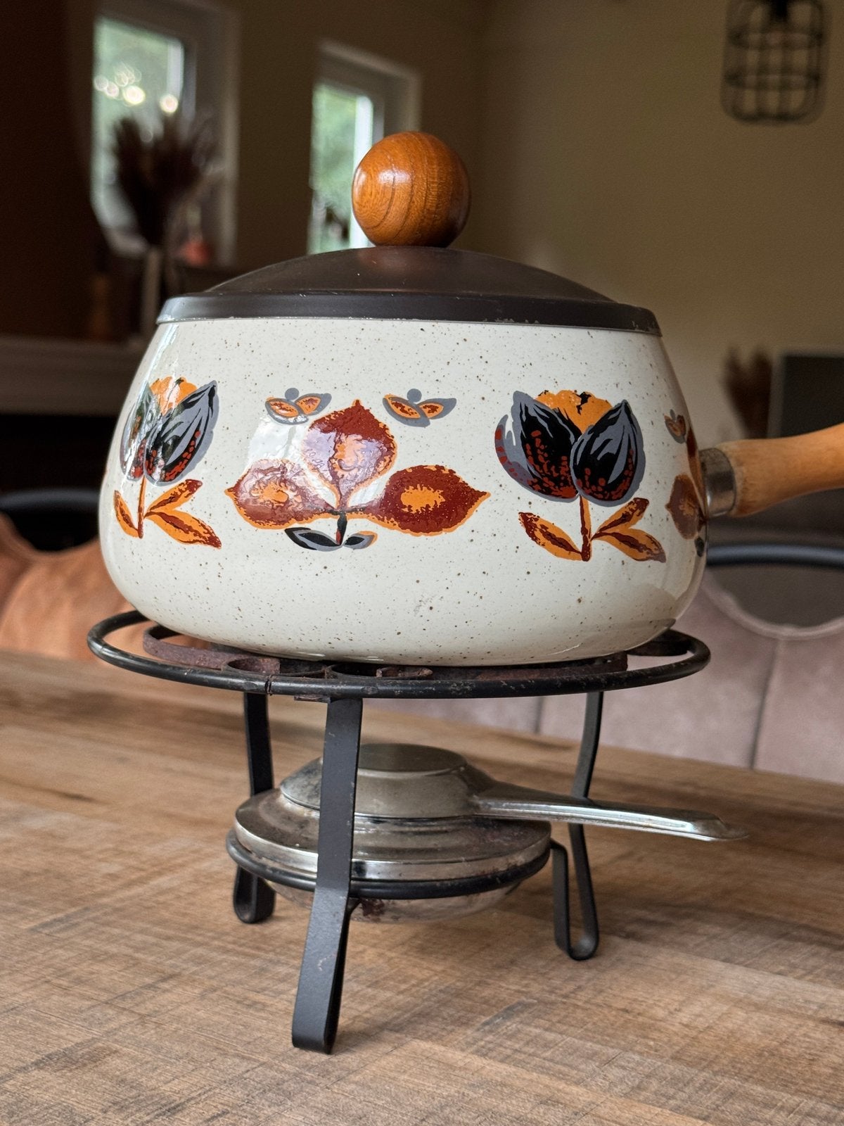 Vintage fondue set, Ophalen of Verzenden, Gebruikt, Brander, Fondueset