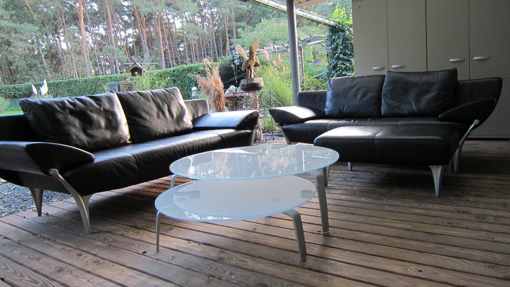 Lederen Bank combinatie "Rolf Benz" type 1600 Mooie staat!, Ophalen, Gebruikt, Leer, Design