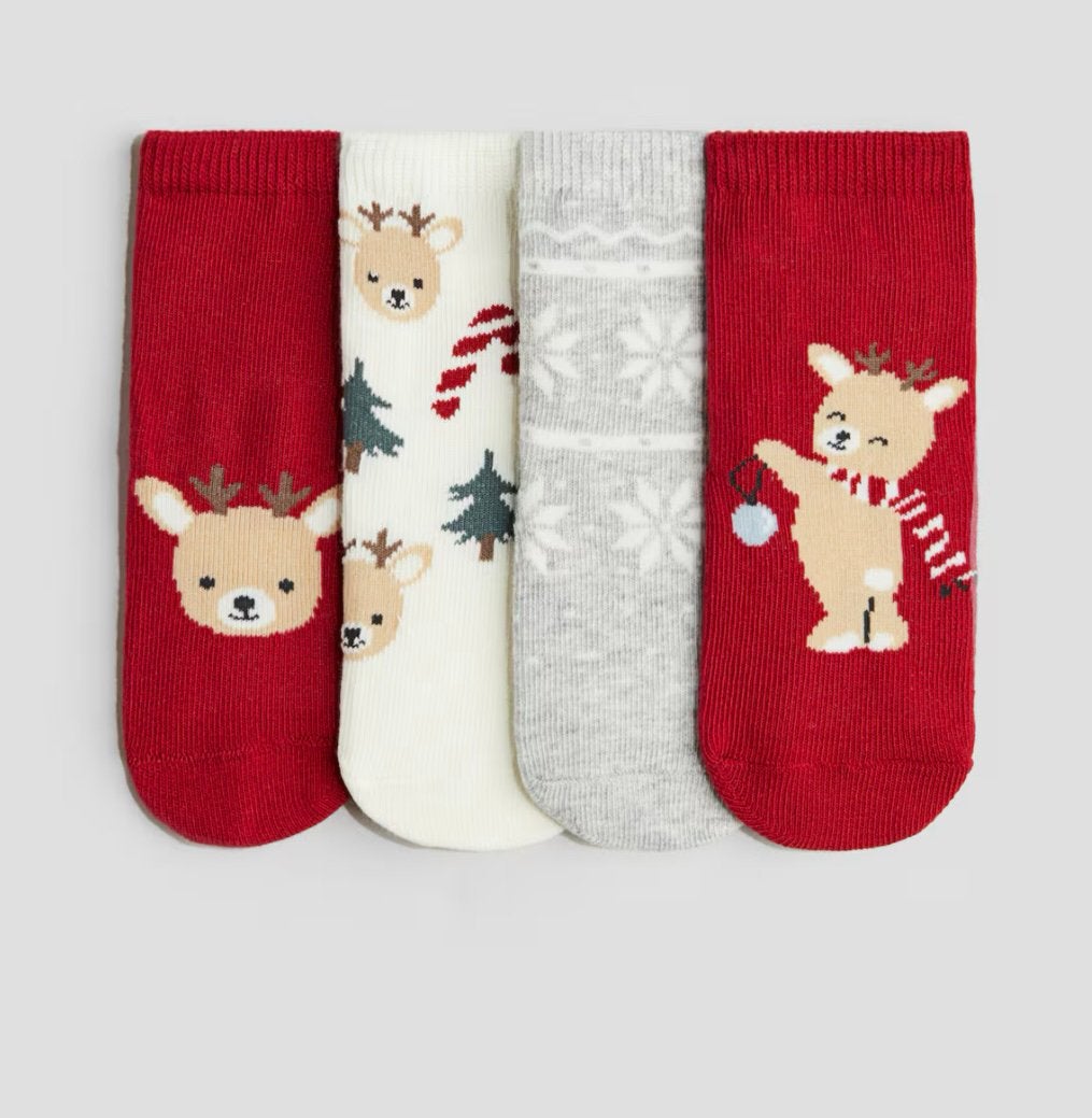 Nieuw baby sokken 0 / 3 maanden 13/15 kerst winter 4 paar, Kinderen en Baby's, Babykleding | Maat 50, Ophalen of Verzenden, Nieuw