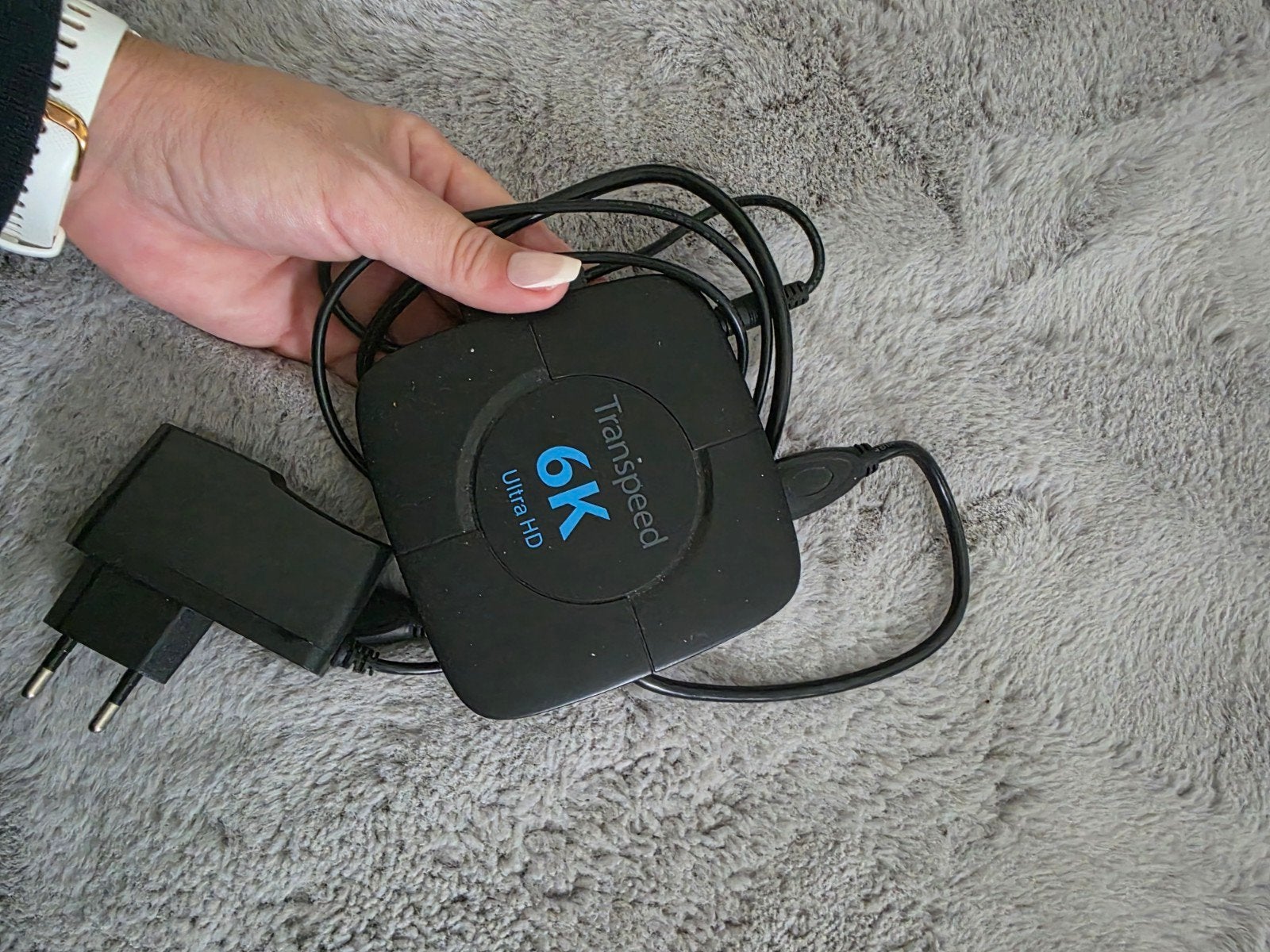 Transpeed 6K Ultra HD Android TV Box met afstandsbediening, Ophalen of Verzenden, Zo goed als nieuw, HDMI, Zonder harde schijf