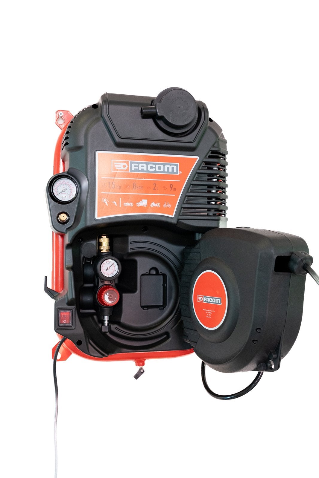 Nieuwe facom muur compressor 8 bar, Doe-het-zelf en Verbouw, Compressors, Ophalen, Zo goed als nieuw, Minder dan 200 liter/min