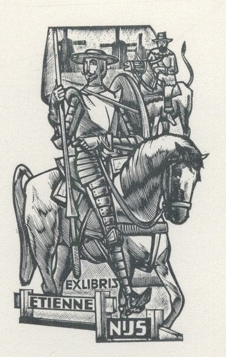 0555 Ex Libris Nederland : Jan Battermann, 1964, Verzenden, Ex libris